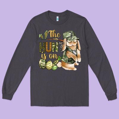The Hunt Is On Long Sleeve Tee Designed By Bundleandbundleshop