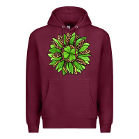 Burgundy lucky leopard st patricks sunflower Premium Hoodie - Jasminsmagicworld