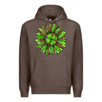 Coffee lucky leopard st patricks sunflower Premium Hoodie - Jasminsmagicworld