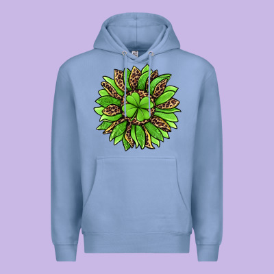 Lucky Leopard St Patricks Sunflower Premium Hoodie Designed By Jasminsmagicworld