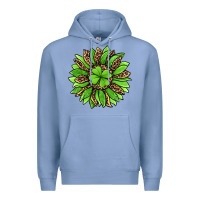 Colony Blue lucky leopard st patricks sunflower Premium Hoodie - Jasminsmagicworld