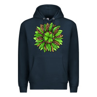 Navy lucky leopard st patricks sunflower Premium Hoodie - Jasminsmagicworld