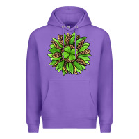 Purple lucky leopard st patricks sunflower Premium Hoodie - Jasminsmagicworld