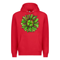 Red lucky leopard st patricks sunflower Premium Hoodie - Jasminsmagicworld