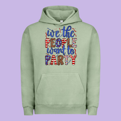 We The People Want To Party Urban Hoodie Designed By Jahusdesignshop