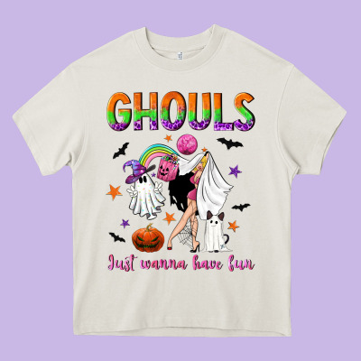 Ghouls Just Wanna Have Fun Heavy Core Tee Designed By Nancycooperartshop