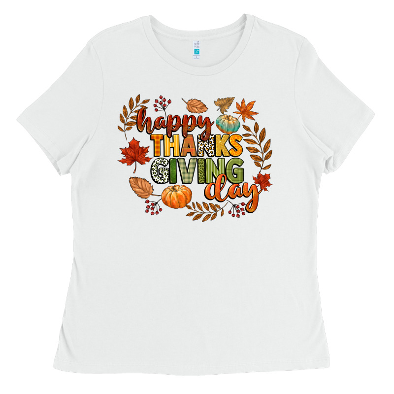 Happy Thanksgiving Day Ladies Tee by CowGirlArtShop | Teevron