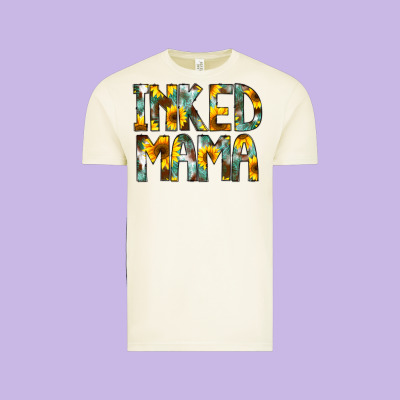 Inked Mama Flowers Vintage Tee Designed By Cowcowdesign