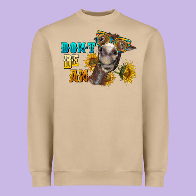 Don't Be An Ass Donkey Heavyweight Sweatshirt Designed By Barkaloodesign