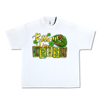 White St. Patrick's Kiss me i am irish Urban Heavy Tee - OliviaCreatesArt