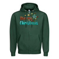 Sports Green merry christmas turquoise gemstones cross Zipper Hoodie - BarkalooDesign