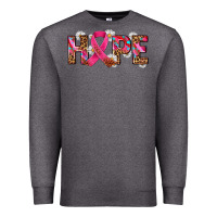 Charcoal Heather hope and cancer ribbon Premium Sweatshirt - AdoDesignShop