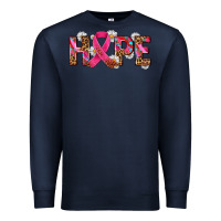 Navy hope and cancer ribbon Premium Sweatshirt - AdoDesignShop