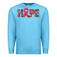 Ocean Blue hope and cancer ribbon Premium Sweatshirt - AdoDesignShop