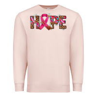 Pale Pink hope and cancer ribbon Premium Sweatshirt - AdoDesignShop