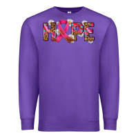 Purple hope and cancer ribbon Premium Sweatshirt - AdoDesignShop