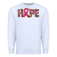 White hope and cancer ribbon Premium Sweatshirt - AdoDesignShop