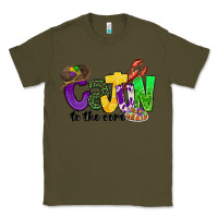 Army Green cajun to the core mardi gras Classic Tee - CowGirlArtShop