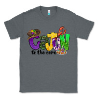 Charcoal Heather cajun to the core mardi gras Classic Tee - CowGirlArtShop