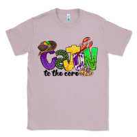 Lilac cajun to the core mardi gras Classic Tee - CowGirlArtShop