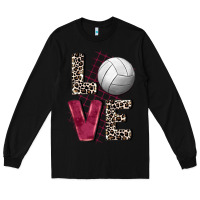 Black love volleyball Long Sleeve Tee - FaDigitalArtStudio