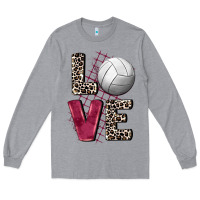 Heather Grey love volleyball Long Sleeve Tee - FaDigitalArtStudio