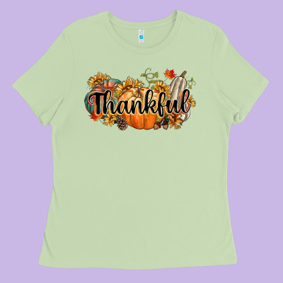 Thankful Ladies Tee Designed By Cowgirlartshop