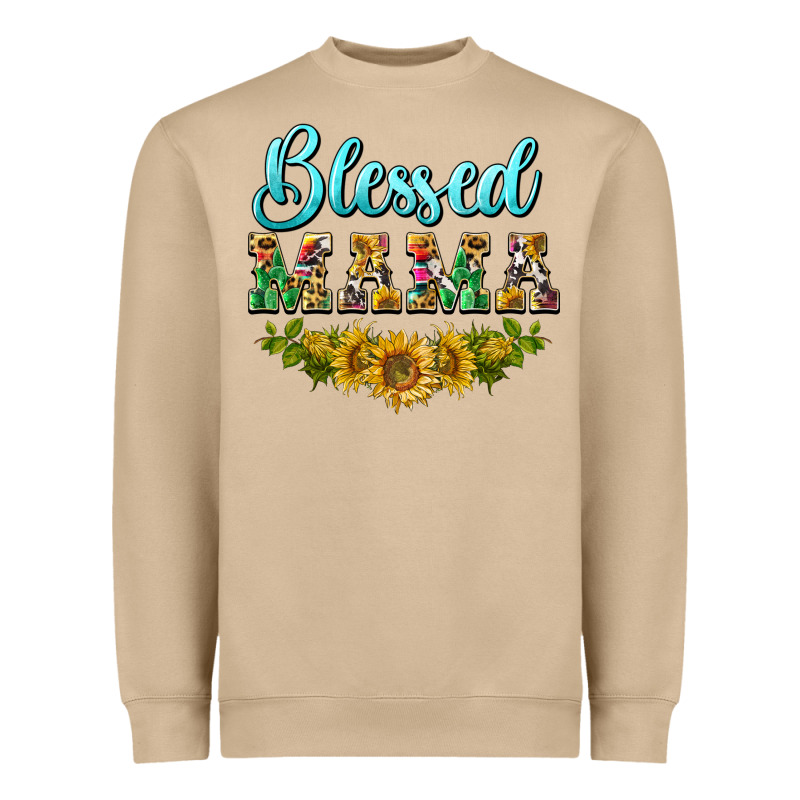 Blessed Mama Heavyweight Sweatshirt by BarkalooDesign | Teevron