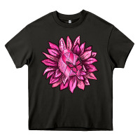 Asphalt Breast Cancer Sunflower Heavy Core Tee - texasbilliewilder