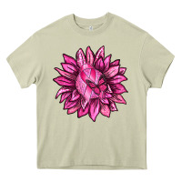 Mossy Breast Cancer Sunflower Heavy Core Tee - texasbilliewilder