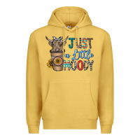 Antique Gold just a latte moody Premium Hoodie - CowhideDigitalArt