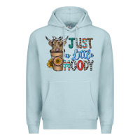 Blue Mist just a latte moody Premium Hoodie - CowhideDigitalArt