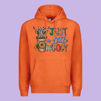 Just A Latte Moody Premium Hoodie Designed By Cowhidedigitalart