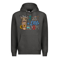 Charcoal Heather just a latte moody Premium Hoodie - CowhideDigitalArt