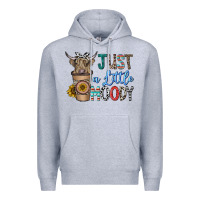 Heather Grey just a latte moody Premium Hoodie - CowhideDigitalArt