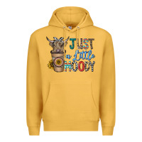 Mustard just a latte moody Premium Hoodie - CowhideDigitalArt