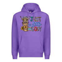 Purple just a latte moody Premium Hoodie - CowhideDigitalArt