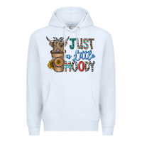 White just a latte moody Premium Hoodie - CowhideDigitalArt