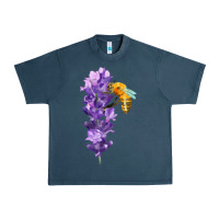 Midnight Navy honey bee with lavender fa element Urban Heavy Tee - FaDigitalArtStudio