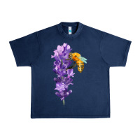 Navy honey bee with lavender fa element Urban Heavy Tee - FaDigitalArtStudio