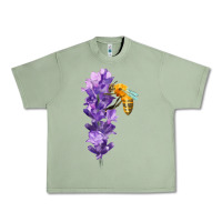 Oil Green honey bee with lavender fa element Urban Heavy Tee - FaDigitalArtStudio