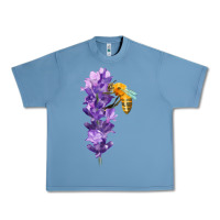 Pebble Blue honey bee with lavender fa element Urban Heavy Tee - FaDigitalArtStudio