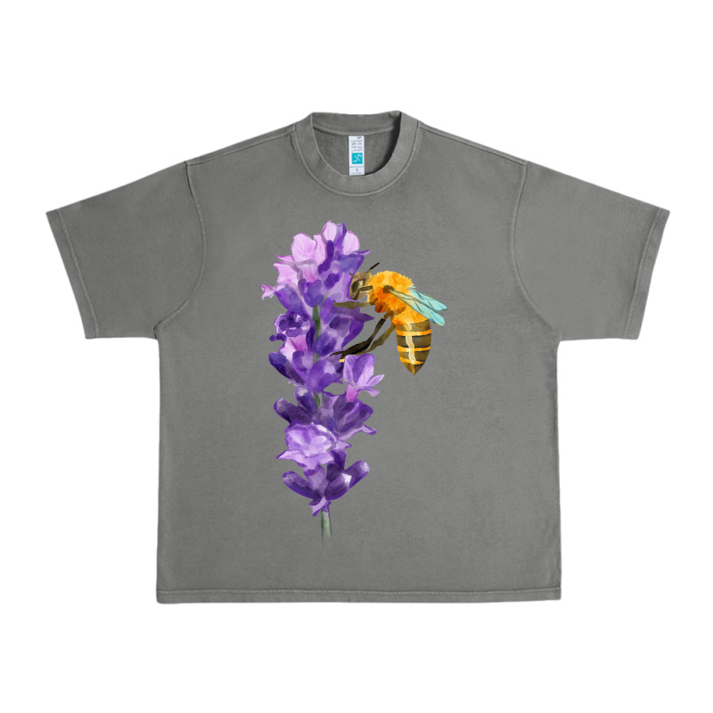 Honey Bee With Lavender Fa Element Urban Heavy Tee by FaDigitalArtStudio | Teevron