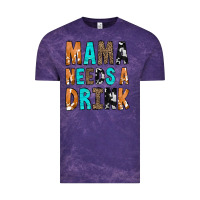 Cloud Purple Mama Needs a Drink Vintage Tee - CowCowDesign