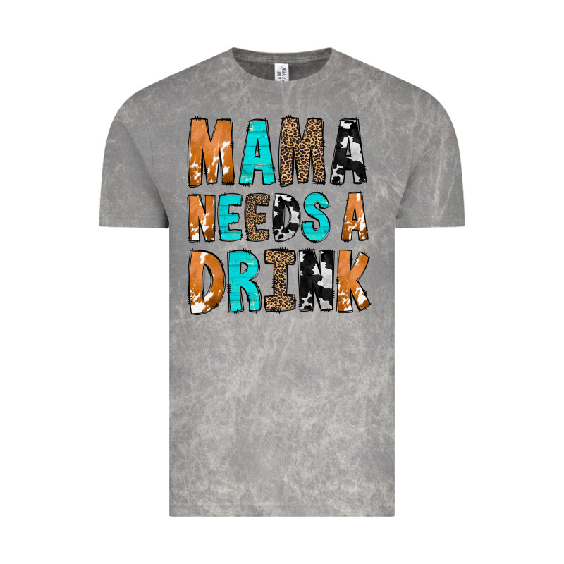 Mama Needs A Drink Vintage Tee by CowCowDesign | Teevron