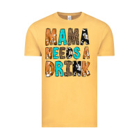 Vintage Mustard Mama Needs a Drink Vintage Tee - CowCowDesign