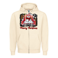 Sandshell merry christmas truck snowman Zipper Hoodie - BarkalooDesign