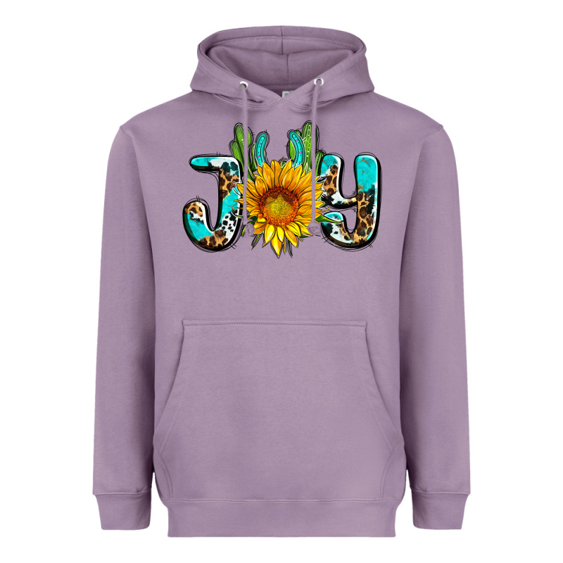 Joy With Sunflower And Cactus Ado Heavyweight Hoodie by AdoDesignShop | Teevron