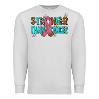 Dove Grey stronger than cancer with cancer ribbon Premium Sweatshirt - AdoDesignShop