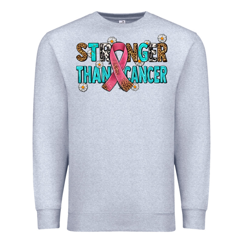 Stronger Than Cancer With Cancer Ribbon Premium Sweatshirt by AdoDesignShop | Teevron